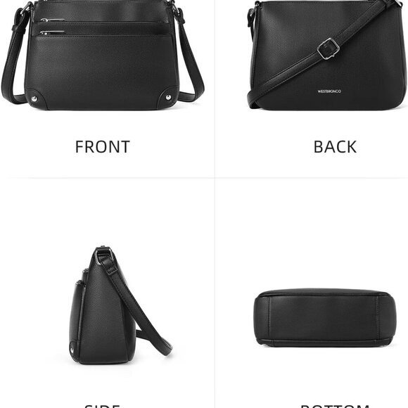 Crossbody Bags for Women, Medium Size Shoulder Handbags, Satchel Purse with Mult - Picture 6 of 9